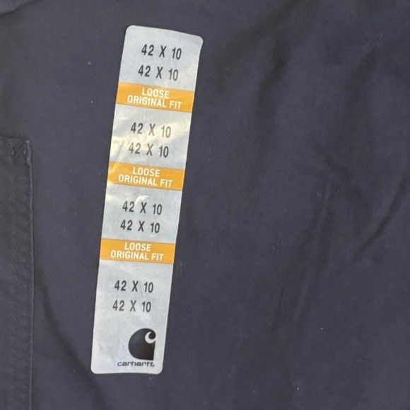 Carhartt Blue Flat Front Shorts with Tailored Fit 42x10 - Picture 5 of 10